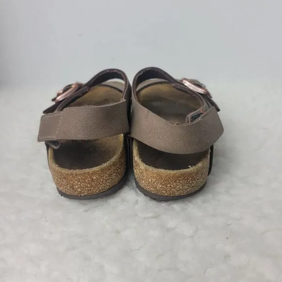 Birkenstock Arizona Kids Size 3-3.5 Nubuck Mocha Sandals
