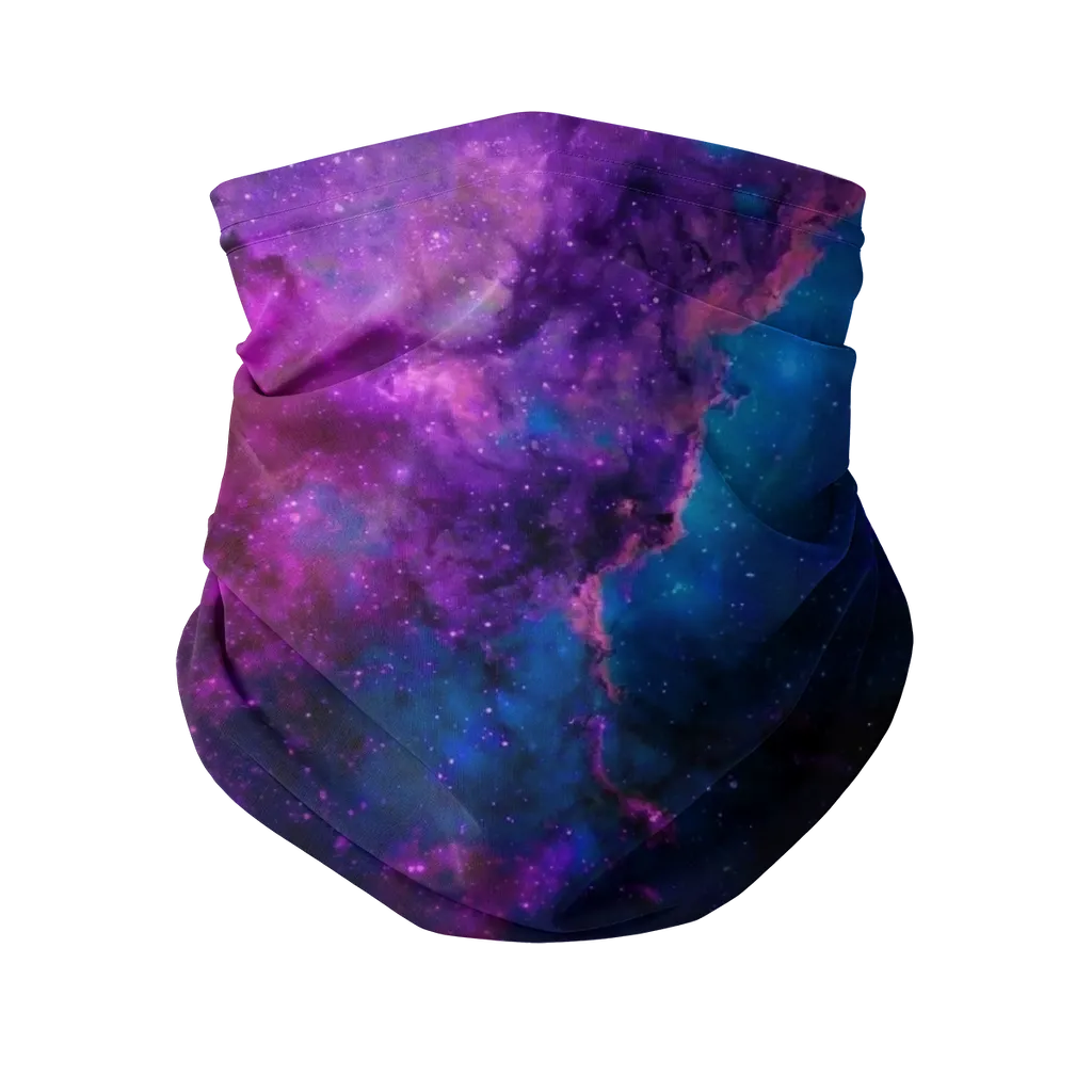 Blue Purple Space Nebula Neck Gaiter/Face Mask